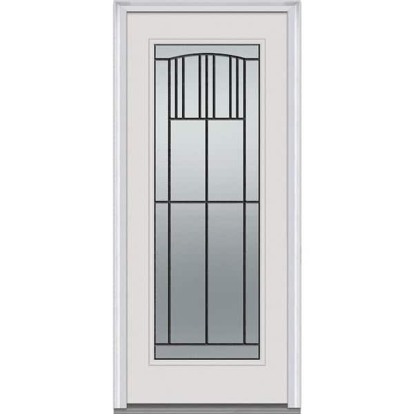 MMI Door 36 in. x 80 in. Madison Left-Hand Full Lite Classic Primed Steel Prehung Front Door