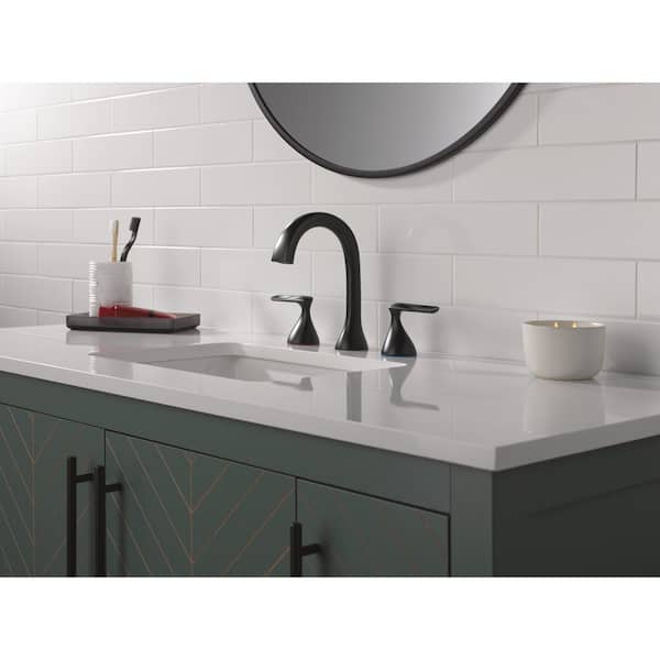 Delta Bonacci 8 in. Widespread Double Handle Bathroom Faucet in