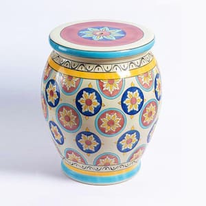 17.75 in. Tall Ceramic Garden Stool Camila