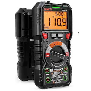 Digital Multimeter 6000 Counts Voltmeter with uto-Ranging Fast Measures, Voltage Current & Amp for Automotive in Black