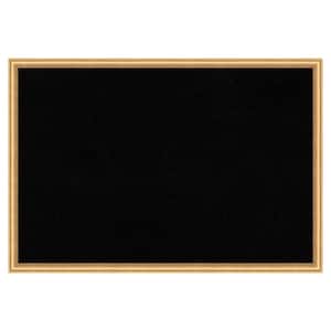 Salon Scoop Gold Wood Framed Black Corkboard 38 in. x 26 in. Bulletin Board Memo Board