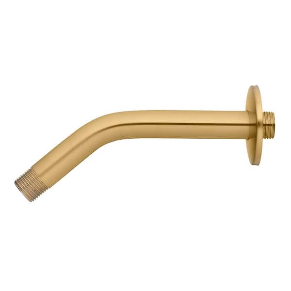 Glacier Bay 8 in. Shower Arm and Flange in Brushed Gold 3075-504