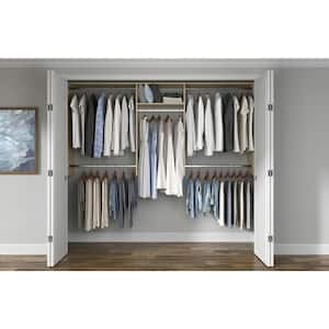 Basic Hanging 60 in. W - 96 in. W Harvest Grain Wood Closet System