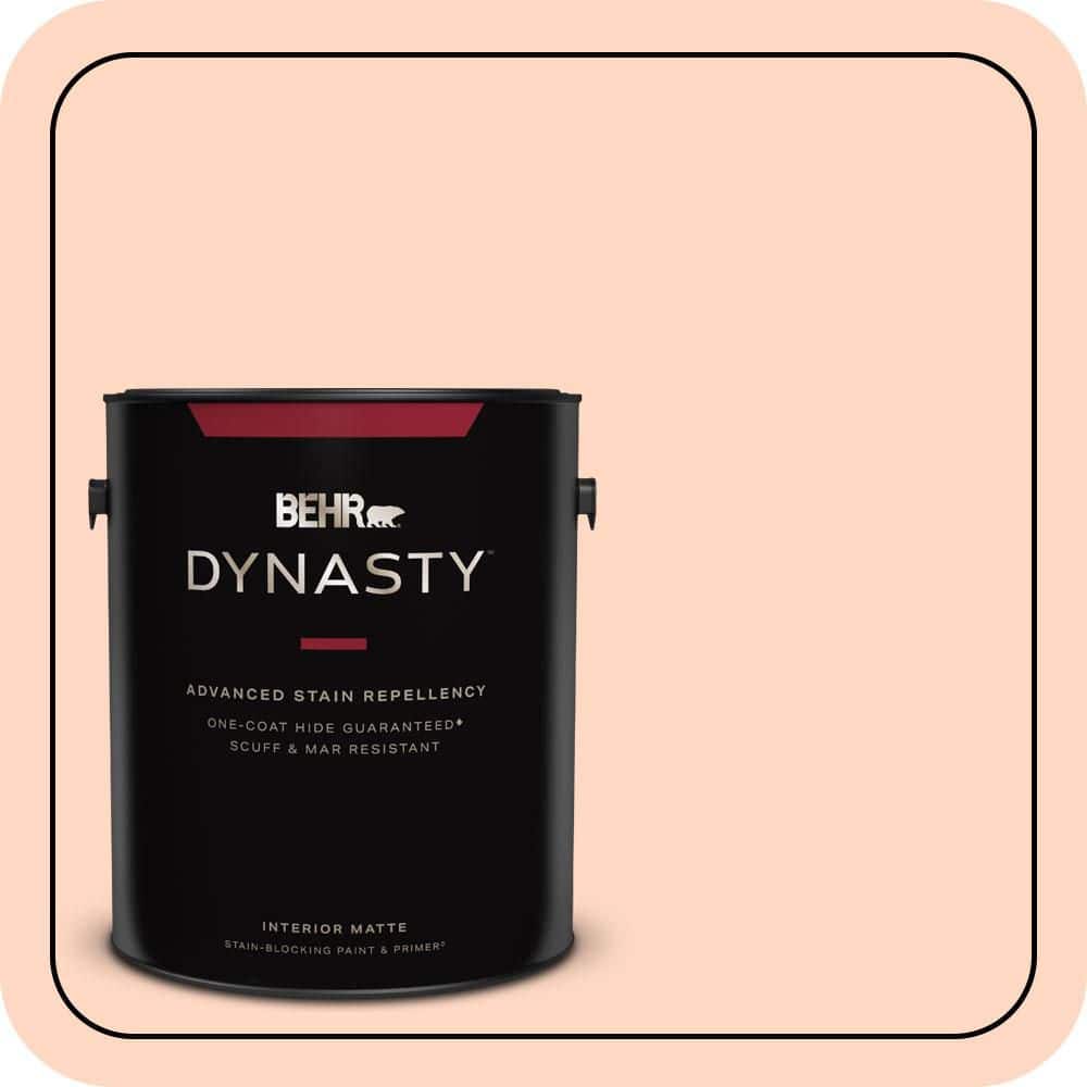 1 gal. #230C-2 Shell Coral Matte Interior Stain-Blocking Paint and Primer
