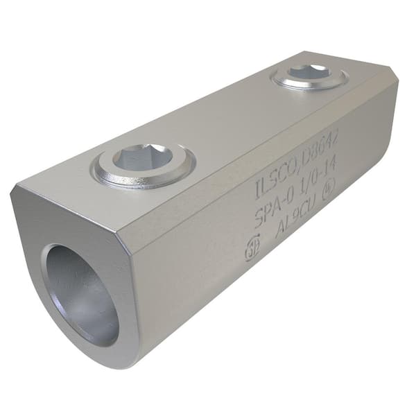 ILSCO Aluminum Splicer/Reducer, Conductor Range 1/0-14, Tin Plated (3-Pack)