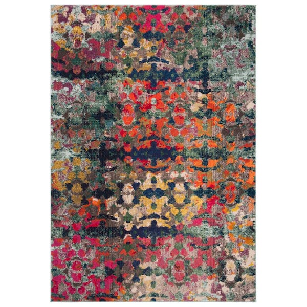 SAFAVIEH Monaco Green/Blue 5 ft. x 8 ft. Abstract Area Rug