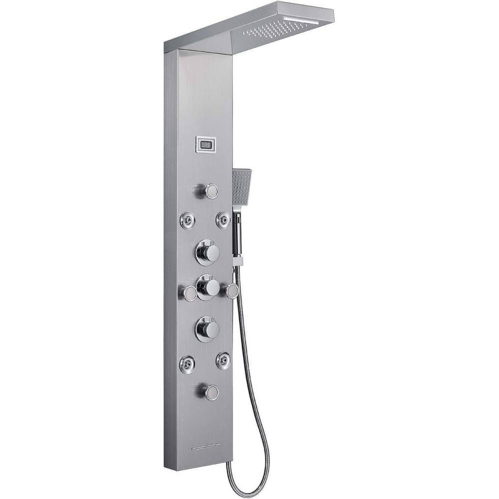 Roxy 10.5 in. W 3 Jet Shower Tower in Silver 16GS-36265 price history on PriceWatchPro