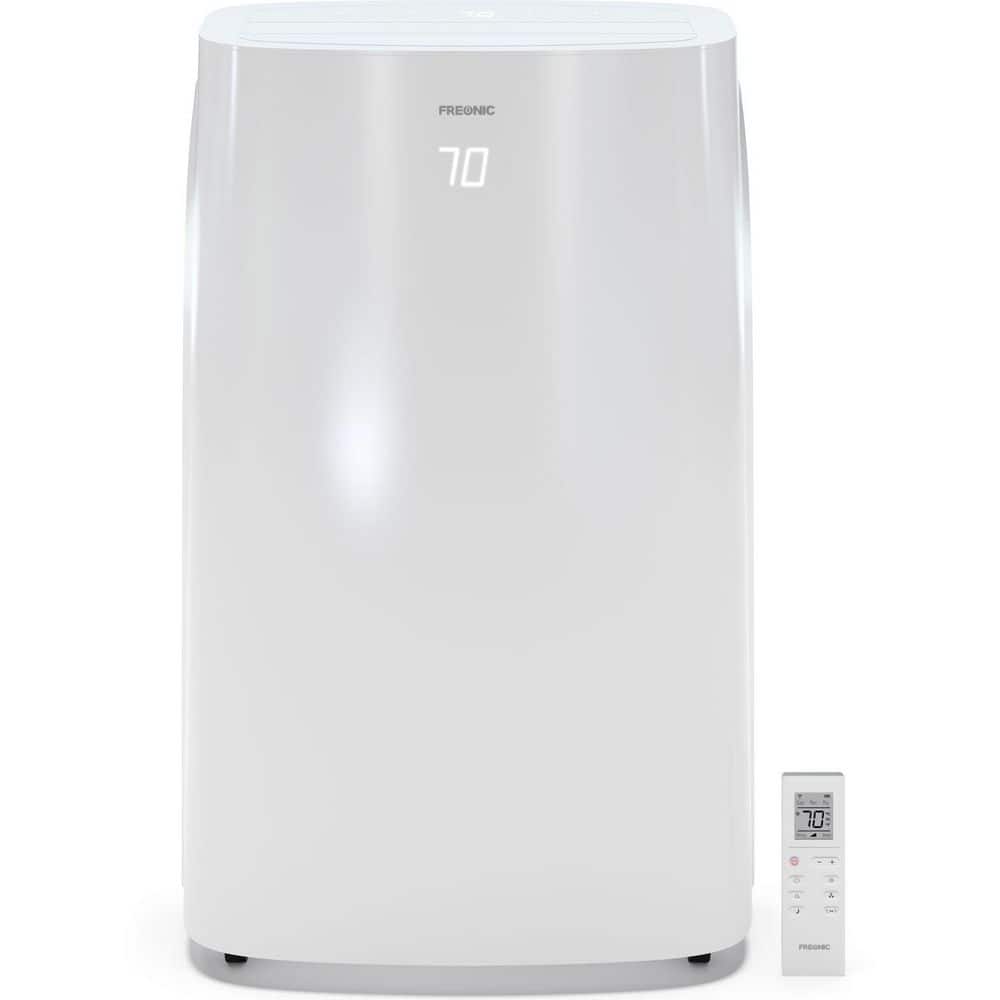 FREONIC 10,800 BTU Portable Air Conditioner Cools 450 Sq. Ft. with Dehumidifier in White