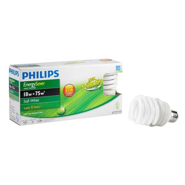Philips 75-Watt Equivalent T2 Spiral CFL Soft White Light Bulb (8-Pack) Philips 75-Watt Equivalent T2 Spiral CFL Soft White Light Bulb (8-Pack)