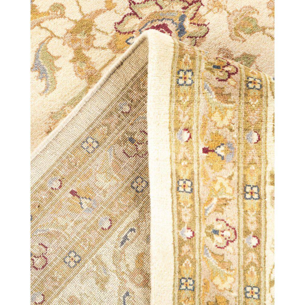 Ivory and Beige Hand-Knotted Wool Oriental 8' x 10' Rug