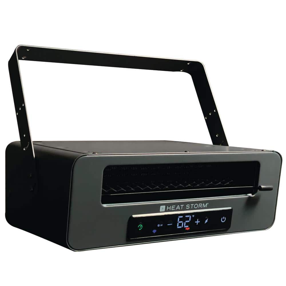 Gray Infrared Electric Heater with Thermostat, 6000 Watt