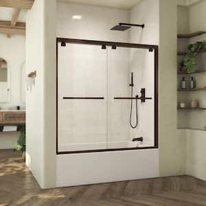 DreamLine Abbey 56 - 60 in. W x 58 in. H Semi-Frameless Bypass Tub Door in Oil Rubbed Bronze