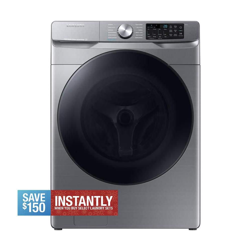 4.5 cu. ft. Smart High-Efficiency Front Load Washer with Super Speed in Platinum