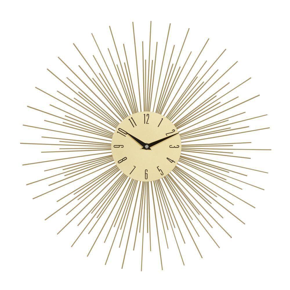 A & B Home Benjamin Gold Analog Clock 76673-GOLD - The Home Depot