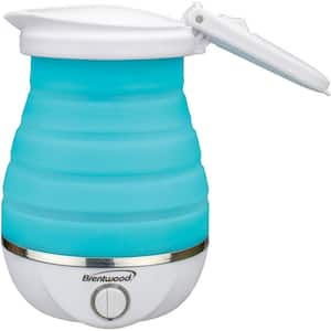3.4-Cup Blue Dual-Voltage Collapsible Travel Kettle