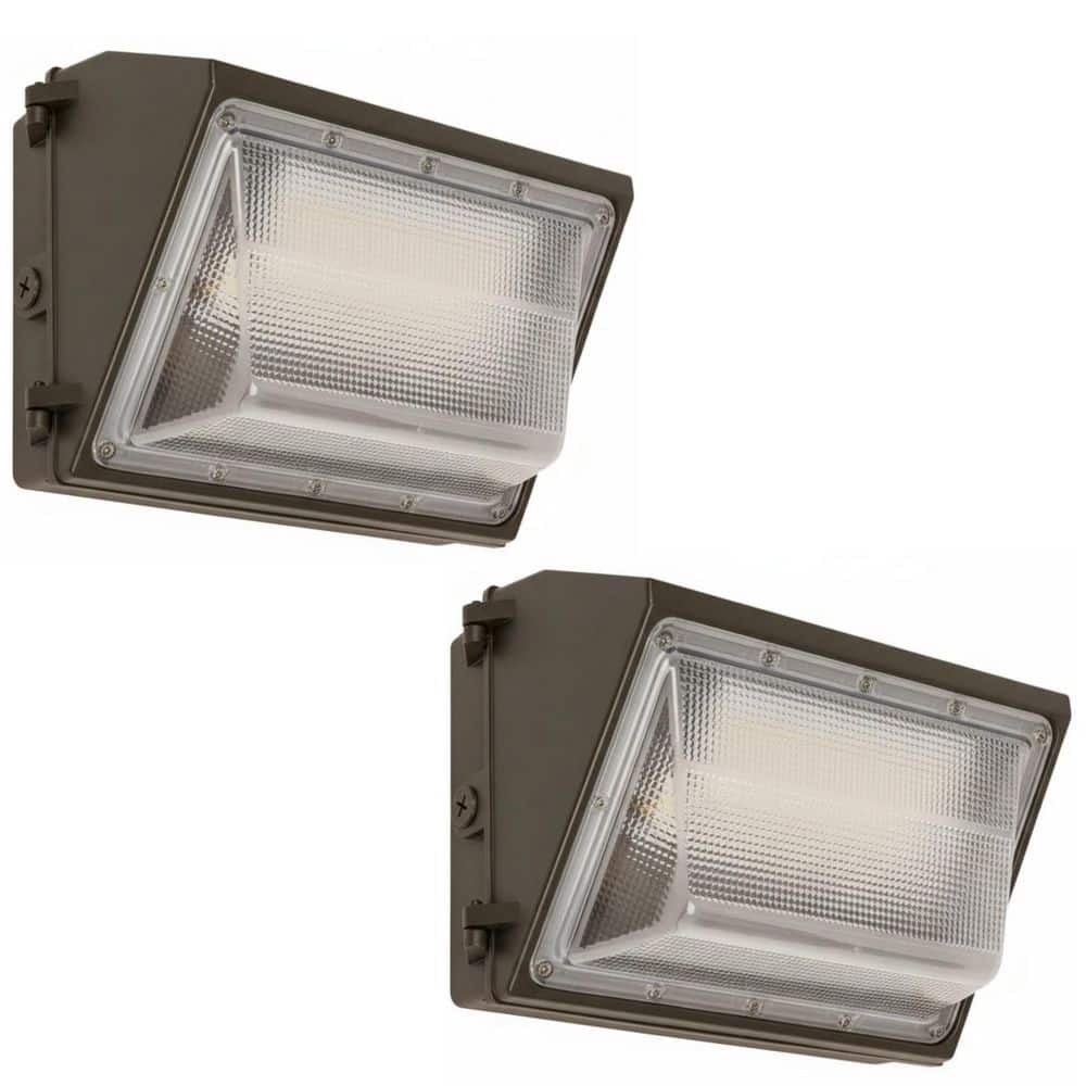 400-Watt Equivalent Integrated LED Selectable 3CCT Bronze Commercial Outdoor Security Wall Pack Light (2-Pack) price history on PriceWatchPro