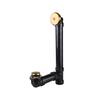 Easy Touch 1-1/2 in. Schedule 40 Black ABS Pipe Bath Waste and Overflow Drain in Matte Gold