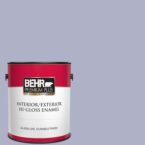 BEHR PREMIUM PLUS 1 gal. #S560-3 Noble Purple Hi-Gloss Enamel Interior/Exterior Paint