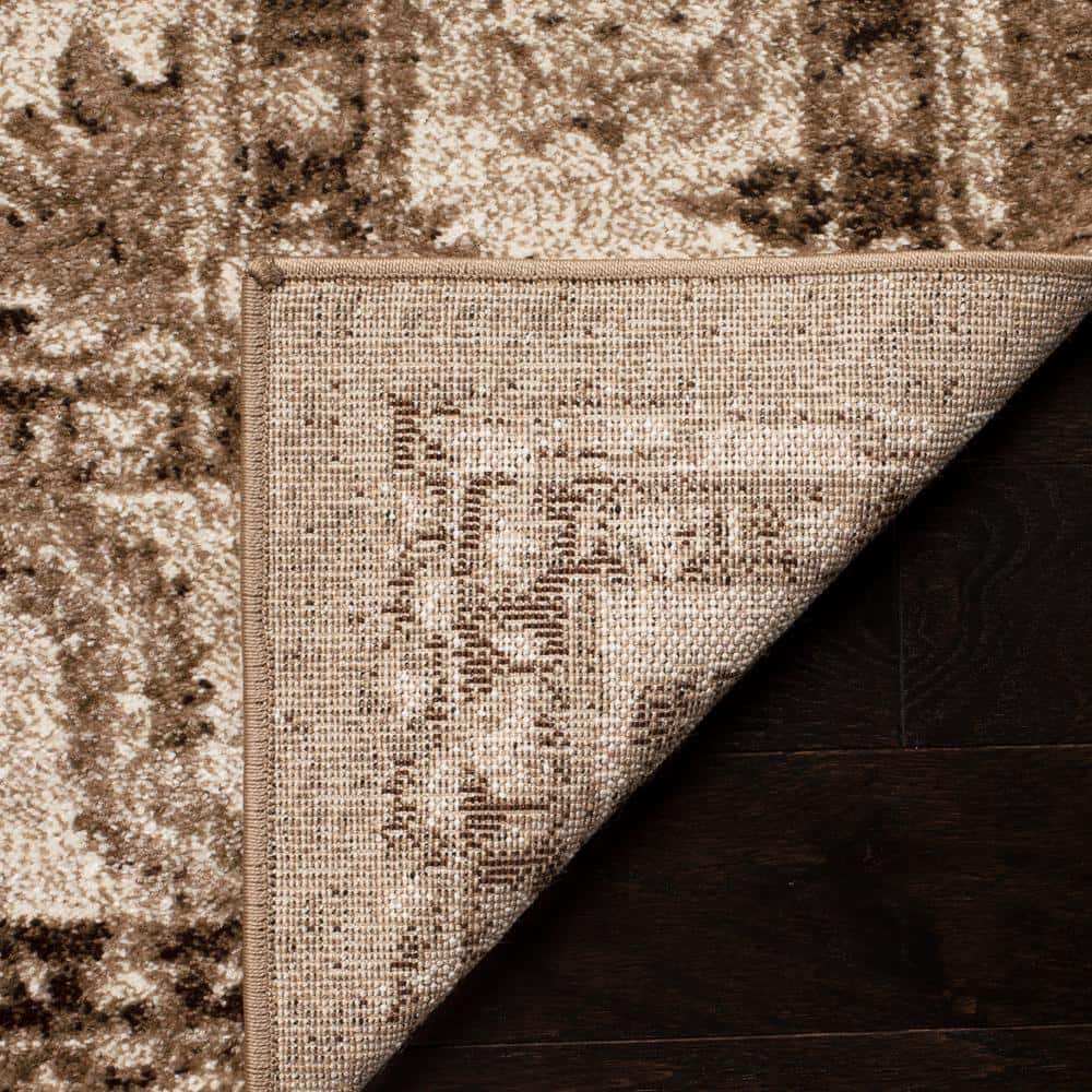 Taupe 2'3" x 10' Stain-Resistant Synthetic Runner Rug