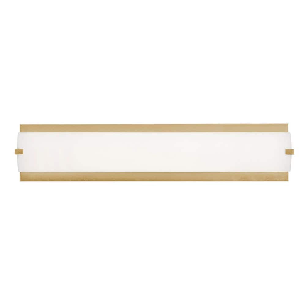 Axel 48 in. 1-Light Satin Brass LED Vanity Light Bar with White Acrylic Shade price history on PriceWatchPro