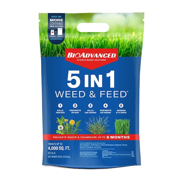 BIOADVANCED 9.6 lbs. Granules 5-In-1 Weed and Feed for Northern Lawns
