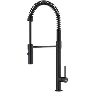 Bluffton Single-Handle Pull-Down Sprayer Kitchen Faucet in Matte Black