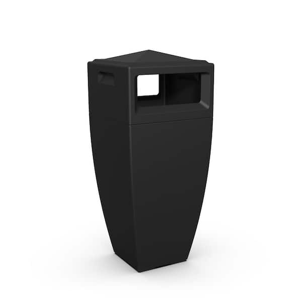 24 Gal. Kobi Waste Bin Black Commercial Outdoor Trash Can