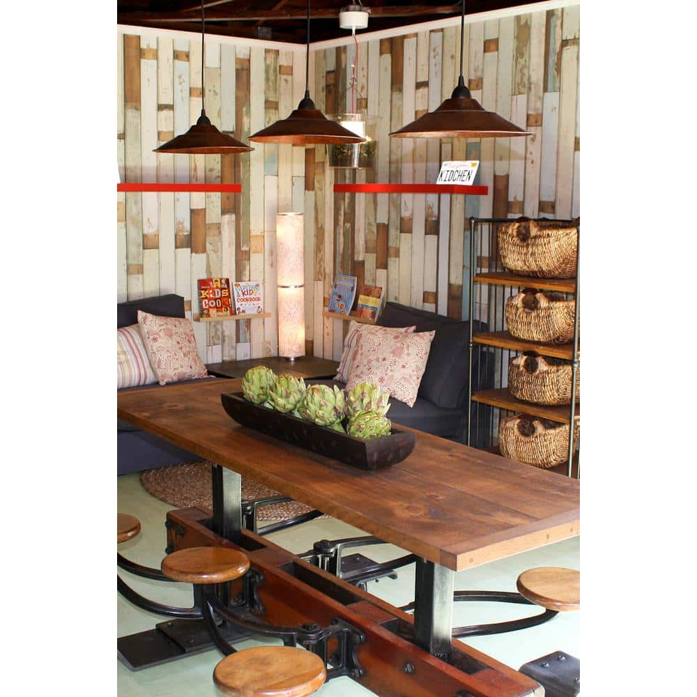 Lustrous Bronze Matte Black 13" Hand Hammered Copper Pendant Light