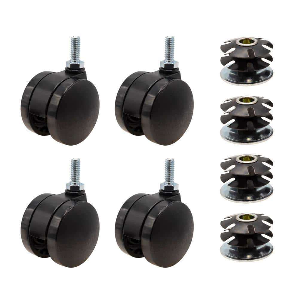 2 in. Black Furniture Swivel Caster with 440 lbs. Load Rating for 1-1/2 in. Round, 16 up to 18 gauge tubing (4-Pack) price history on PriceWatchPro