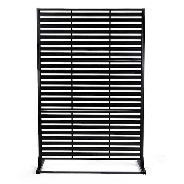 49 in. L x 72 in. H Metal Outdoor Privacy Screen Freestanding Fence Application for Pool Shade, Porch and Patio
