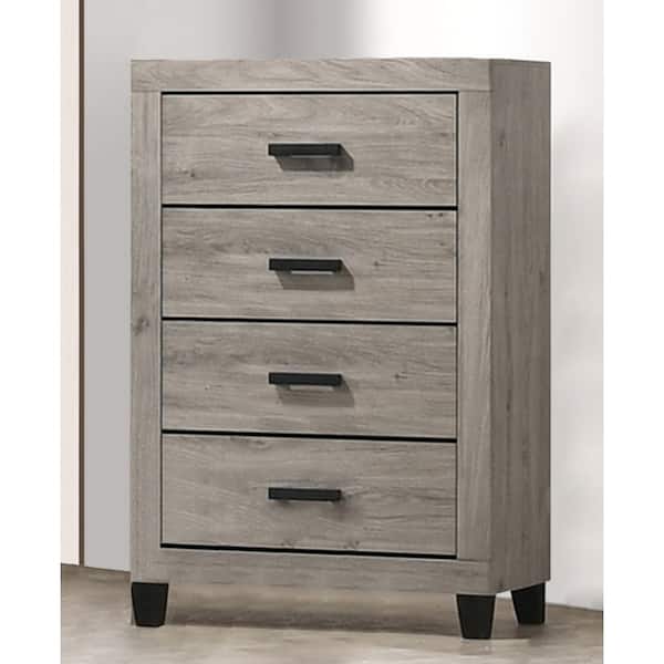 Ararat Light Grey 4-Drawer 16 in W. Chest of Drawers