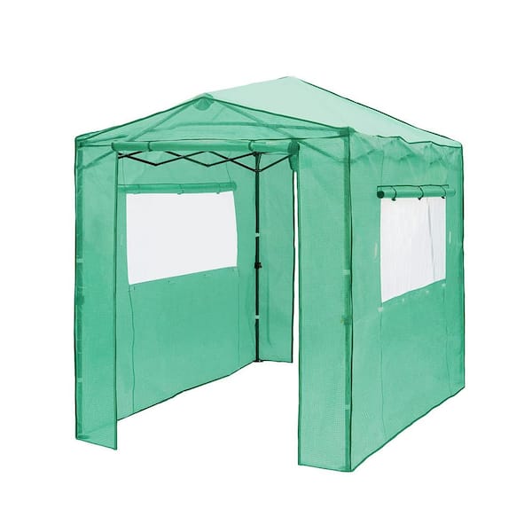 Unbranded 72 in. W x 96 in. D x 93 in. H Portable Walk-In Instant Pop up Greenhouse Without Shelf