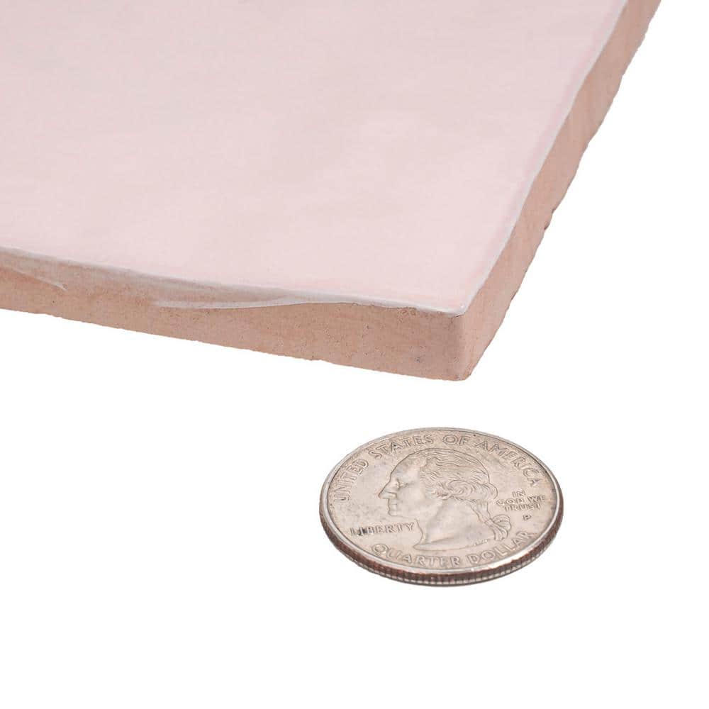 Pink 5x5 Polished Ceramic Subway Wall Tile