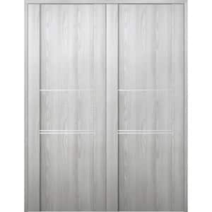 Vona 01 3H 36"x 80" Both Active Ribeira Ash Wood Composite Double Prehung Interior Door