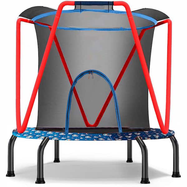 66 in. Trampoline for Kids Toddler Indoor Outdoor Small Trampolines for Baby with Heighten Net No-Gap Design for Kids