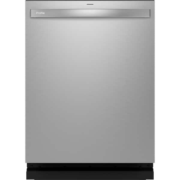 GE - Profile 24 in. Built-In Top Control Dishwasher in Fingerprint Resistant Stainless w/ Stainless Tub, UltraFresh, 39 dBA