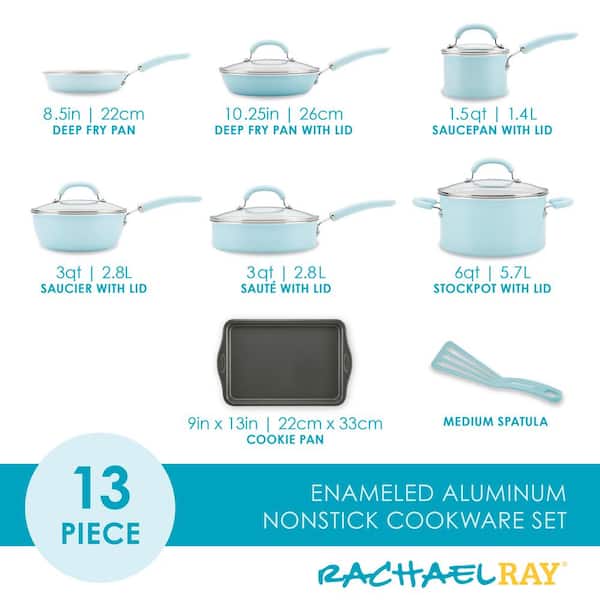 Rachael Ray 13-Piece Create Delicious Aluminum Nonstick Cookware