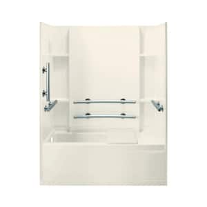 Accord 32 in. x 60 in. x 74.25 in. Bath and Shower Kit in Biscuit