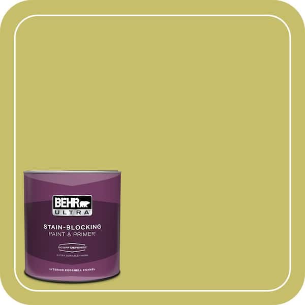 BEHR ULTRA 1 qt. #P350-5 Go Go Lime Extra Durable Eggshell Enamel Interior Paint & Primer
