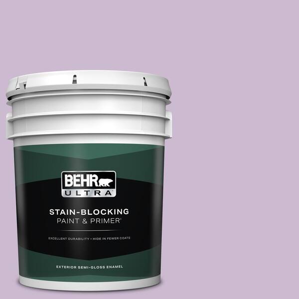 BEHR ULTRA 5 gal. #660C-3 Sweet Petal Semi-Gloss Enamel Exterior Paint & Primer