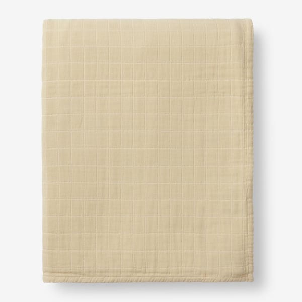 The Company Store Gossamer Maize Solid Cotton Twin Woven Blanket
