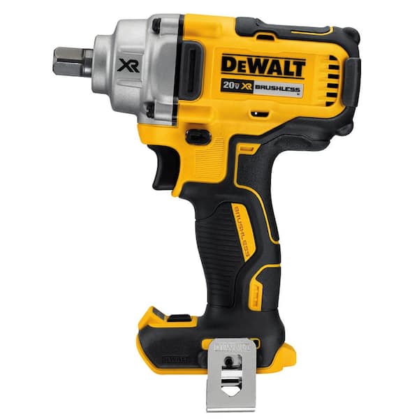 DEWALT - 20V MAX XR Cordless Brushless 1/2 in. Mid-Range Impact Wrench Detent Pin Anvil, (1) 20V 5.0Ah Battery, and Charger