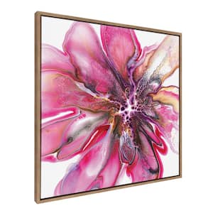 Bright Colorful Pink Floral in by Xizhou Xie, 1-Piece Framed Canvas Flowers Nature Art Print, 30 in. x 30 in.
