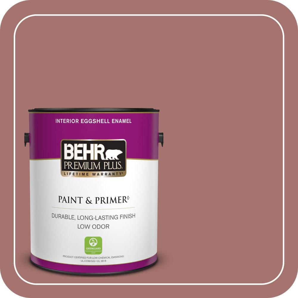 1 gal. #MQ1-17 Autumn Russet Eggshell Enamel Low Odor Interior Paint & Primer price history on PriceWatchPro