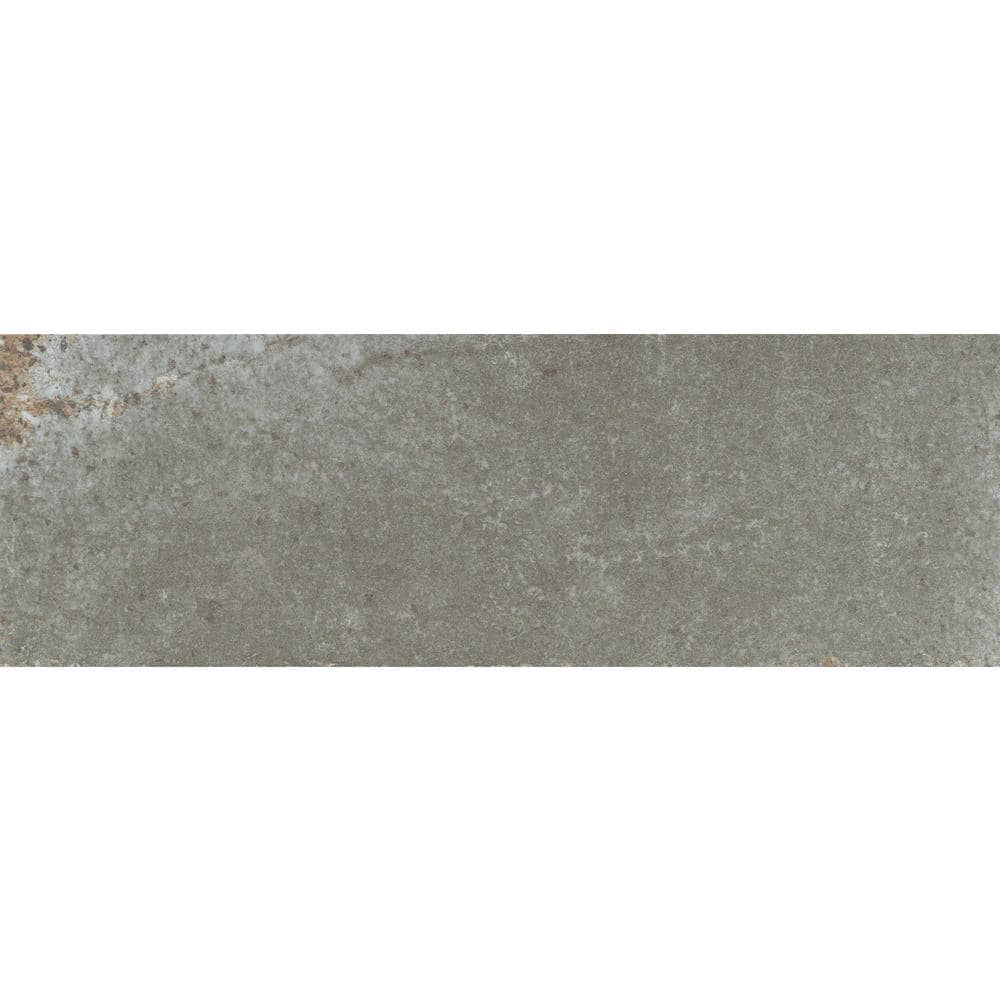 Emser Tile Inhale Gris 4 in. x 12 in. Glossy Porcelain Floor and Wall Tile (12.27 Sq. ft./ CASE)