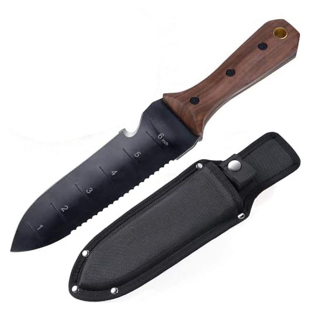 SenQWFa 7 Inch Stainless Steel Garden Knife Tool with Curved Blade