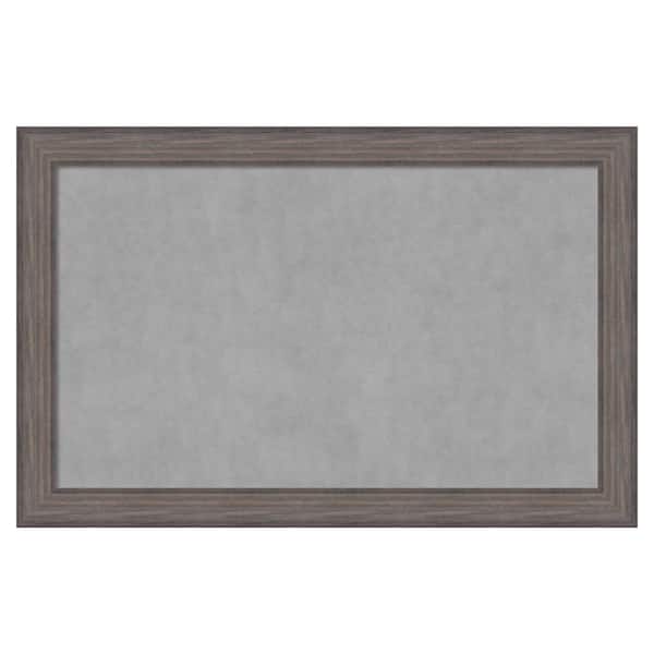 Amanti Art Country Barnwood 45 in. x 29 in. Framed Magnetic Board