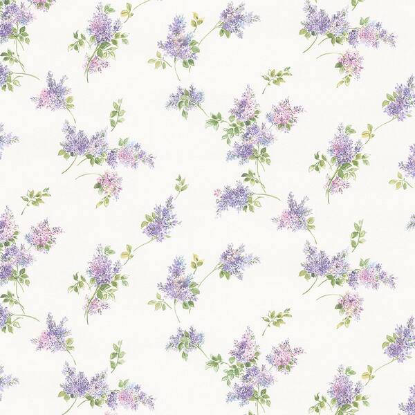 Norwall Lilac Sprigs Wallpaper