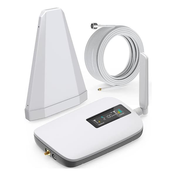 2000 Sq Ft Cell Signal Booster High Power Antenna for 5G/4G/3G LTE with Display Screen and App Service FCC Approved