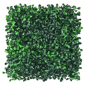 10x10 in. Green Artificial Boxwood Grass Wall Panels 24 Pieces Grass Backdrop Wall Panels for Garden Yard Fence